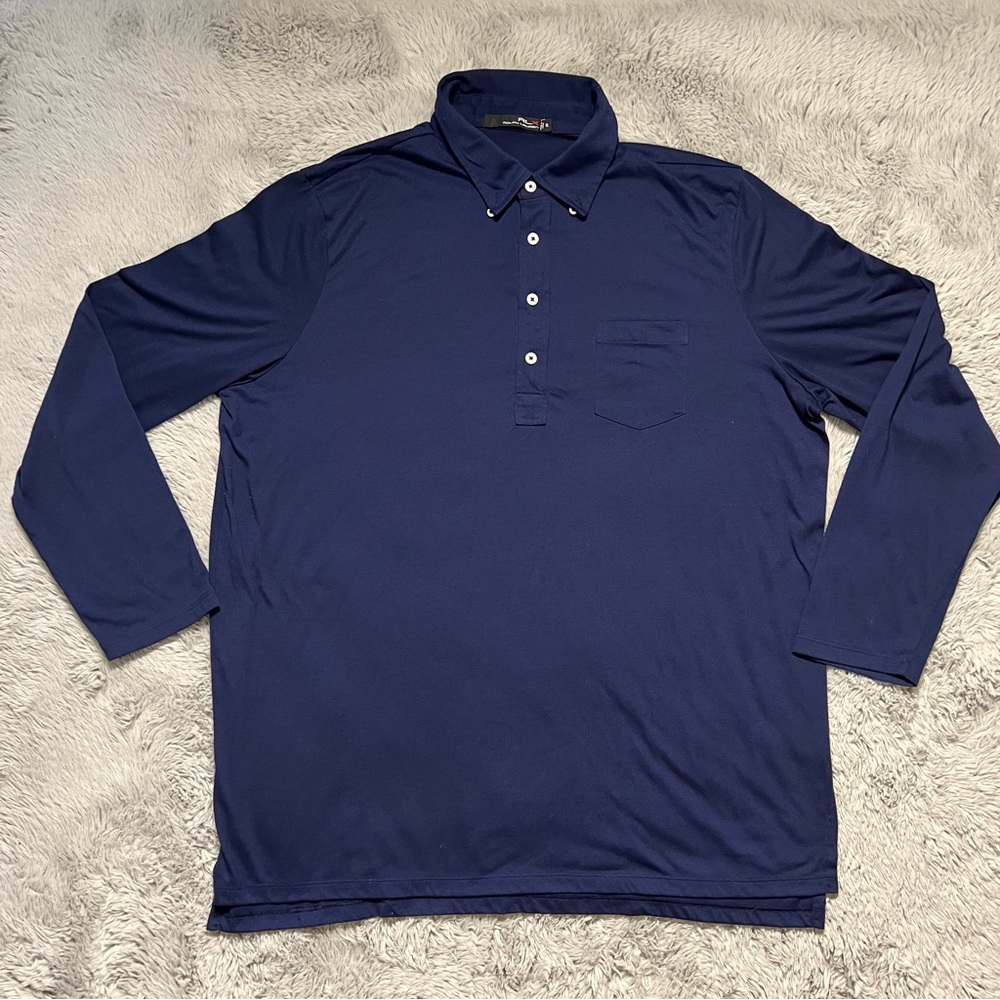 Ralph Lauren RLX Button Long Sleeve Golf Polo Shirt - XL